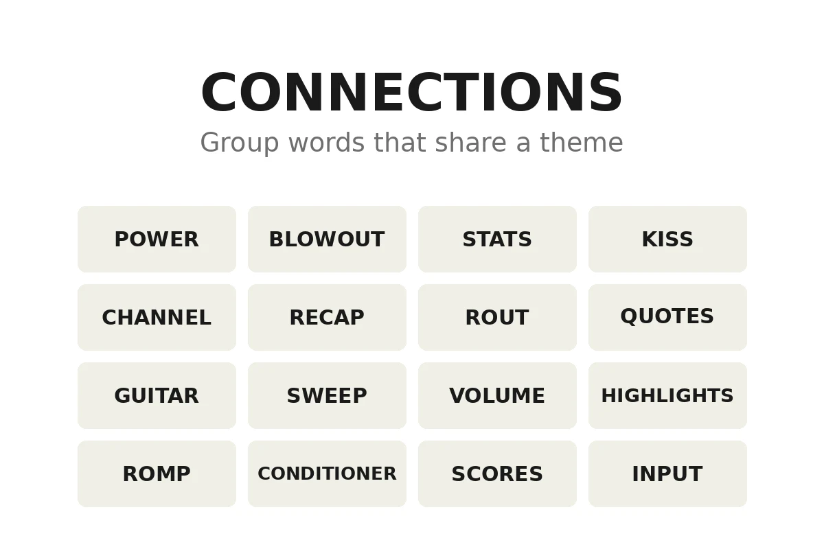 Illustration for NYT Connections daily hints and answers