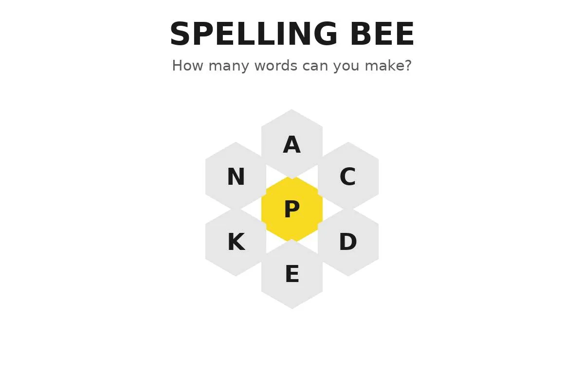 Illustration for Spelling Bee daily hints and answers
